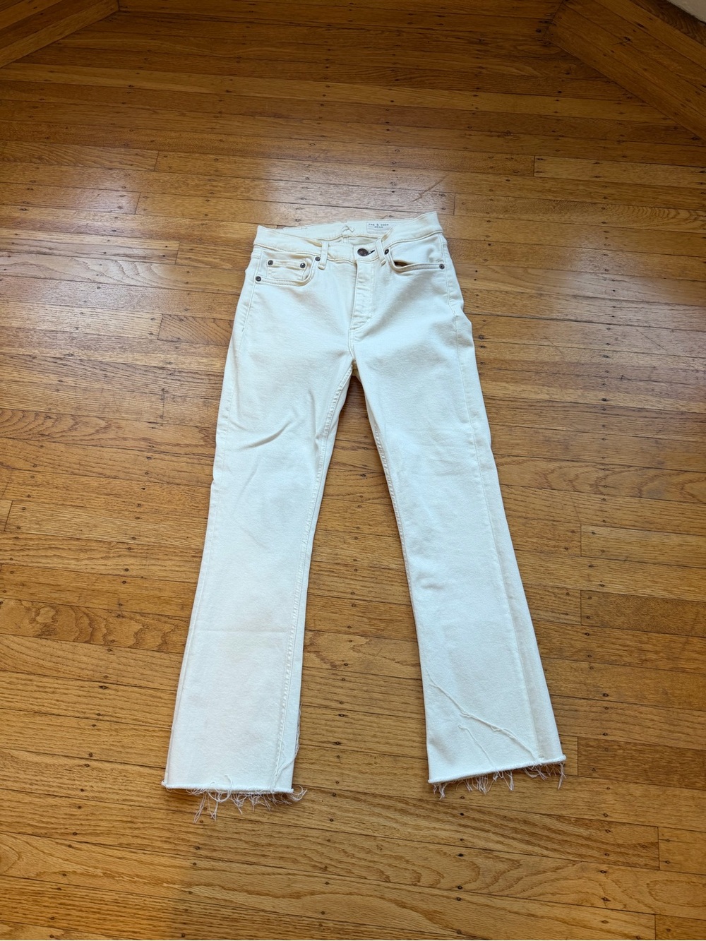 rag & bone Off-White Flare Jeans